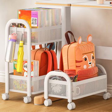 工廠直銷 免運 辦公室收納櫃 桌下收納櫃 包包收納架 收納櫃 桌下書架可移動帶輪落地置物架學生書桌旁放書包書本收納架小推車特惠/可開發票 特價出 全館八折 Z1022