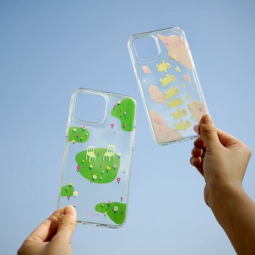 浪漫插圖 雙層透明手機殼