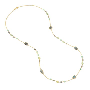 Labradorite, Prehnite & Agate Array Necklace