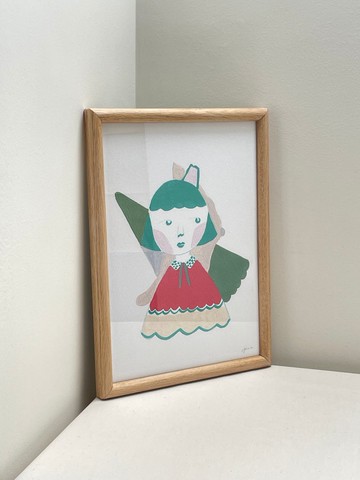布丁女孩 A4原創手繪印刷繪圖 | 掛畫 | 限量 | 裝飾畫