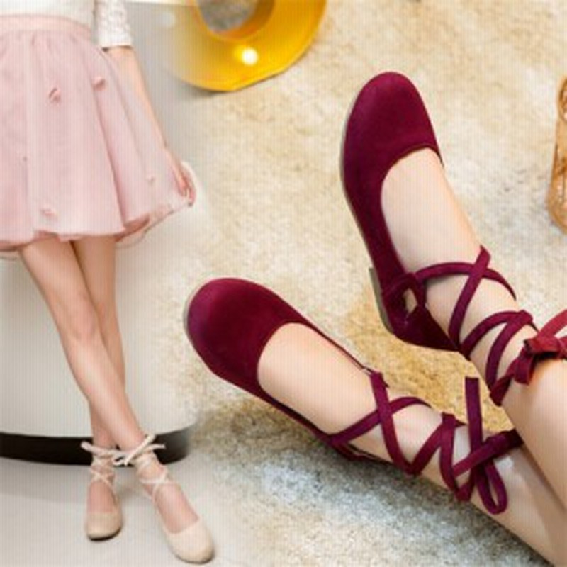 パンプス レディース ローヒール レースアップ 編み上げ ぺたんこ ラウンドトゥ シンプル クロス リボン ゴスロリ ダンス シューズ 靴 フ 通販 Lineポイント最大1 0 Get Lineショッピング