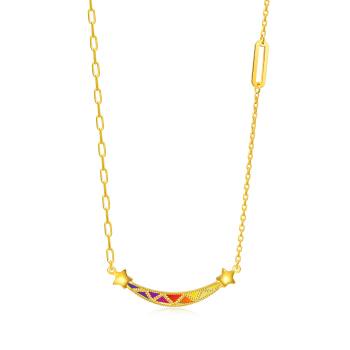 Essence「永」 炫彩流星 黃金項鍊_計價黃金