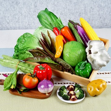 仿真水果蔬菜模型廚房餐廳兒童過家家樣板房展示攝影假果蔬玩道具