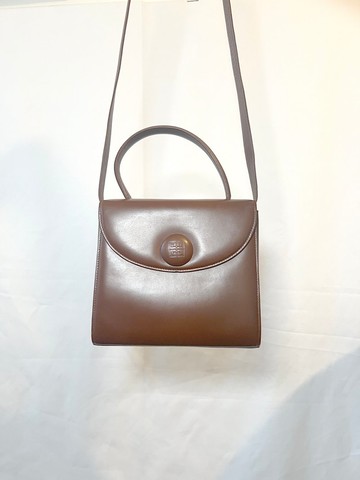 Givenchy啡色皮革中古手提肩背側背袋斜背袋 日本vintage