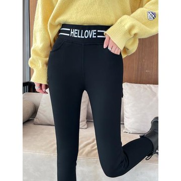 加絨打底褲女秋冬外穿2026新款高腰保暖緊身彈力小腳魔術鉛筆褲子