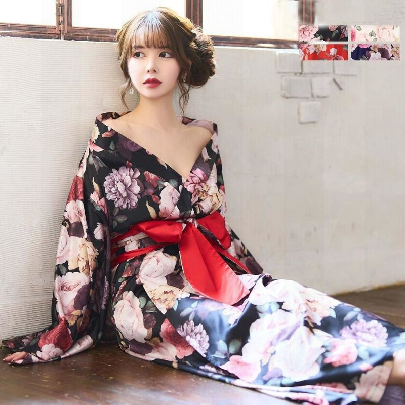 花魁 コスプレ ロング 仮装 コスプレ セクシーコスプレ 花魁衣装 和服 送料無料 前開きタイプ和柄花魁着物ロングドレス 通販 LINEポイント最大0.5%GET LINEショッピング 赤 柄 前開き カジュアル シャツ 衣裳 コスプレ