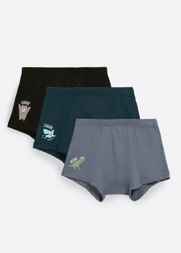 男童三入組_Street Boys．內包緊帶平口內褲(塗鴉怪獸)