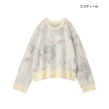 【ココディール】象牙色刷毛緹花毛衣 O4W31390