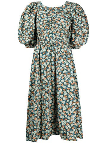 Sea - Peggy midi dress - women - Cotton/Cotton - XS - Green