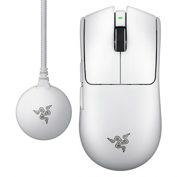 RAZER 雷蛇 Viper 毒蝰V4 PRO無線電競滑鼠 附接收器  白色  RZ01-05630200-R3A1