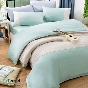 兩用被床包組/天使天絲/2238-2抹茶綠
