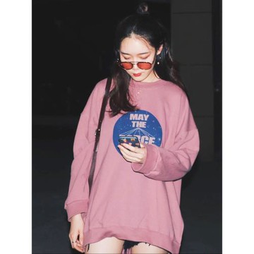 2024秋冬新款加絨韓版寬松中長款長袖衛衣女棉chic套頭上衣潮外套