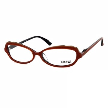 Anna Sui 日本安娜蘇 魔幻時尚造型平光眼鏡(橘) AS09703