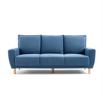【hoi! 好好生活】林氏木業北歐小戶型三人布沙發 LS075-藍色