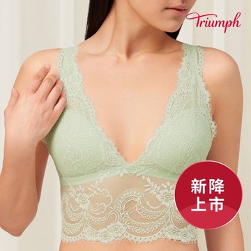 黛安芬-Premium愛戀系列 無鋼圈Bralette背心 M-EL罩杯內衣 綠