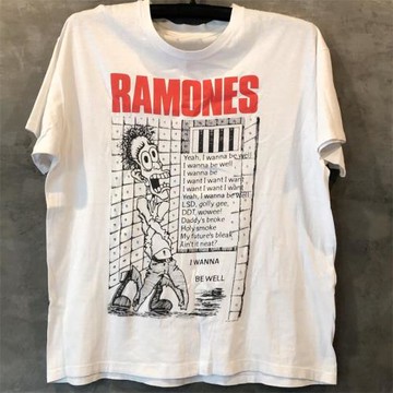 Ramones雷蒙斯樂隊朋克復古短袖搖滾美式涂鴉小領口男女寬松T恤潮