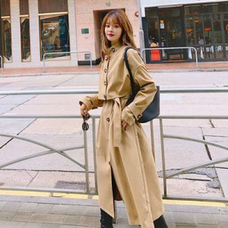トレンチコート レディース トレンチコート ロング 大きいサイズ トレンチ風 無地 シンプル 秋冬新作 秋冬 通販 Lineポイント最大10 0 Get Lineショッピング