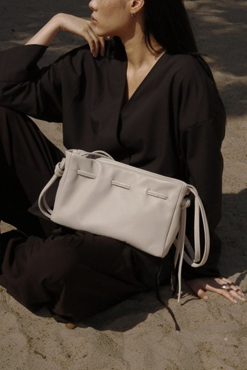 超輕雙結羊皮單肩斜跨兩用包羊皮原創香港 香港小眾設計品牌