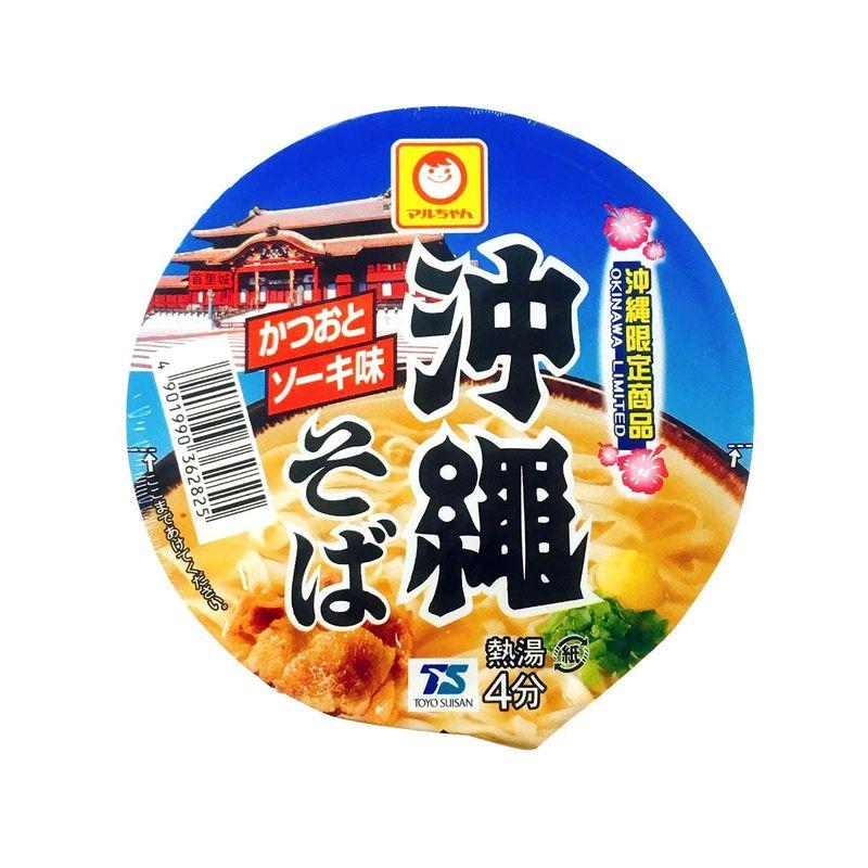 東洋水産 マルちゃん 沖縄そば 豆カップ かつおとソーキ味 1ケース (39g×12個入） 沖縄限定