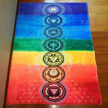 🌈梵音彩虹七脈輪法蘭絨毯 蓋毯 午睡毯 毯子 保暖毯 空調毯 沙發毯 ~追劇、工作、靜心時的好夥伴
