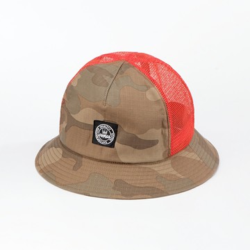 JUMEE -Khaki- 卡其色迷彩/橘網 圓形漁夫帽 基本款