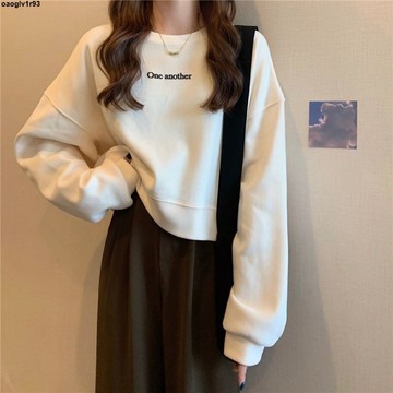 ✨ 女生上衣衛衣 加厚大學T ✨✨ 韓版簡約風圓領衛衣女秋季薄款閨蜜裝潮ins寬松百搭無帽外套上衣