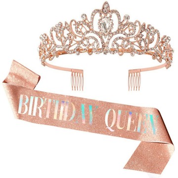 Selene 派對生日皇冠 + 肩帶組合  1套  多色