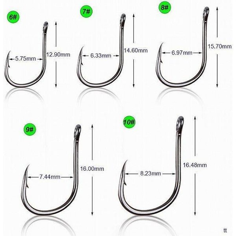 釣り針 フィッシング フック 管付き 伊勢尼 セット 3-12号 6-15号 500