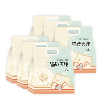 木薯砂 貓砂天使(6包) -全新升級款(15KG) 純天然木薯砂 貓砂 仿礦砂 珍珠砂 木薯砂 味道清香 不黏底 低粉塵