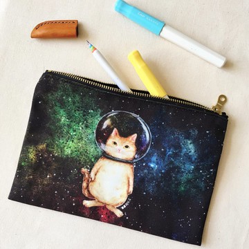 玻璃球貓 宇宙貓 收納包 筆袋