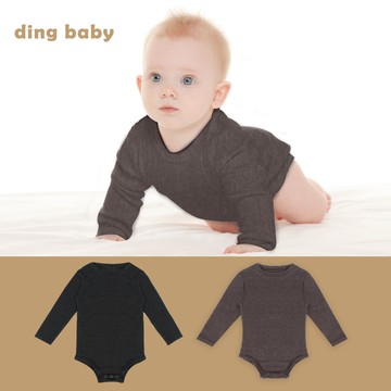3件特價$999 【DinGBabY】兒童發熱連身包屁衣-灰/黑 (70-90cm)