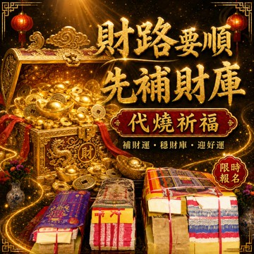 代燒服務【進寶財神廟】 代燒補庫金紙(六款任選)【財神小舖】贈送-祈福糖+三官補庫符（高雄進寶財神廟 事業 生意 正財偏財）