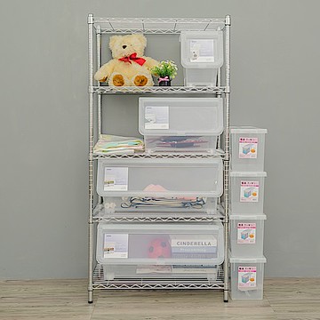 dayneeds 輕型 75x45x150cm 五層電鍍(鎖管)鐵架 波浪架/收納架/置物架