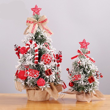 圣誕節樹小號創意房間場景布置道具網紅桌面擺件仿真迷你裝飾樹1入