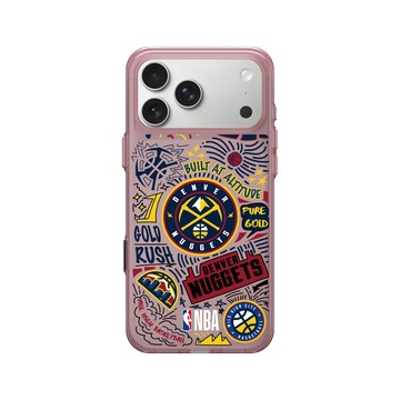 iPhone 17 Pro Max Clear (相機按鈕) 晶醺玫 - NBA - 塗鴉系列-丹佛金塊 Denver Nuggets- Graffiti