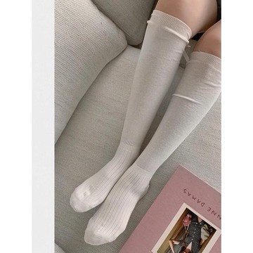 Codibook｜韓國 Qnigirls 透膚拼色後跟緞帶造型短襪［預購］襪子 女裝