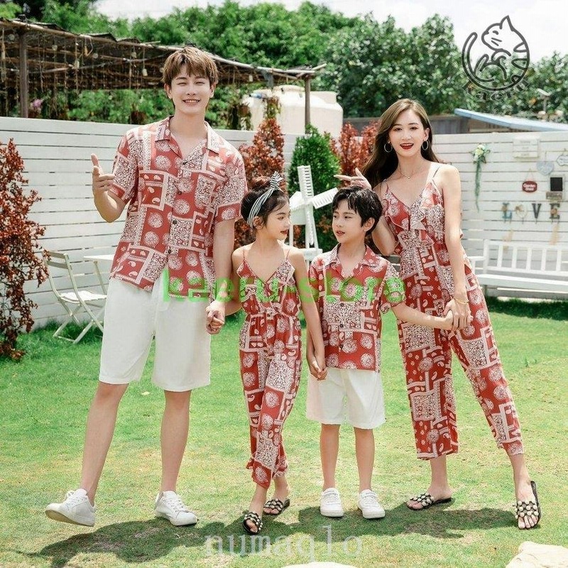 Link メンズキッズアロハシャツ 親子 リンク ペアルック 親子お揃い 親子ペア カップル服 花柄リゾートワンピース アロハシャツ 単品販売 通販 Lineポイント最大get Lineショッピング