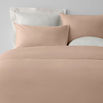 PALETTE250織素色純棉床包兩用被組加大 礦石粉