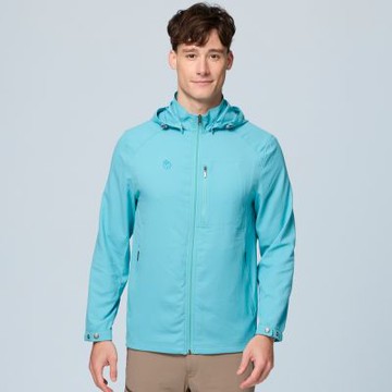 【WILDLAND荒野】男彈性涼感抗UV輕薄外套206水之藍