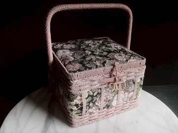 【老時光 OLD-TIME】早期二手國外進口針線箱裁縫箱