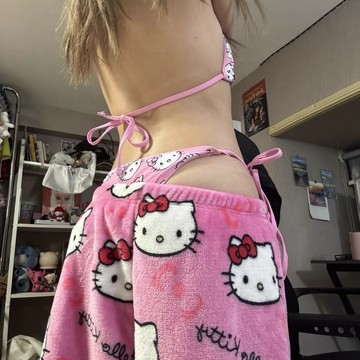 🔥全店 免運🔥「春季 法蘭絨睡褲 女款 加厚絨毛 保暖 凱蒂貓居家長睡褲 高彈力不復襪 休閒卡通長褲 早春薄透透气」可愛