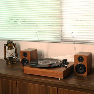 跨境復古黑膠唱片機留聲機分體式無源藍牙HIFI音響家用送禮LP唱機【北歐家居生活】