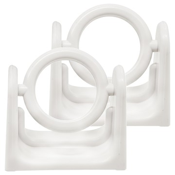 E.dot 伸縮桿架旋轉掛環 2個  5 x 4 x 2.7cm  白色  1組