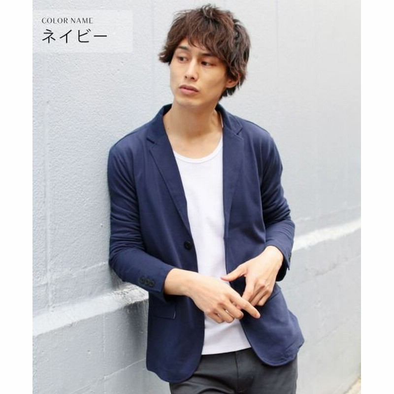 ザ カジュアル ネバー Never Coolmax鹿の子テーラードジャケット メンズ ネイビー L The Casual 通販 Lineポイント最大1 0 Get Lineショッピング