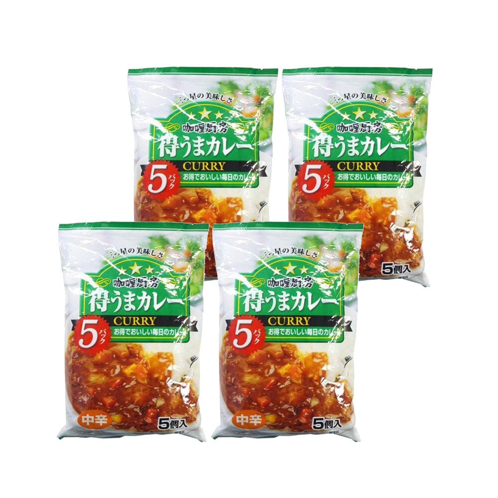 レトルト カレー 中辛 180ｇ 5食分 4袋セット