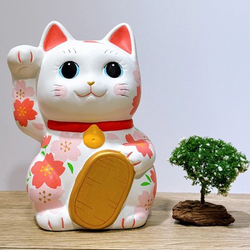 【櫻喵迎春】日本谷中堂招財貓 | 白櫻