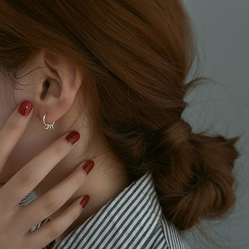 925純銀耳環女2021年新款潮氣質耳扣高級感網紅春夏耳圈小巧耳飾
