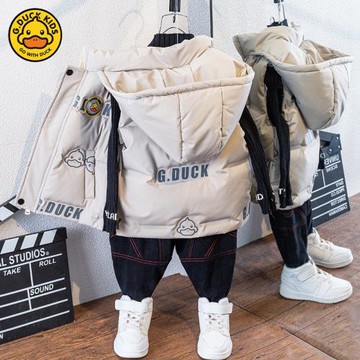 小黃鴨童裝男童羽絨馬甲秋冬季新款寶寶外穿坎肩背心男童冬裝馬夾