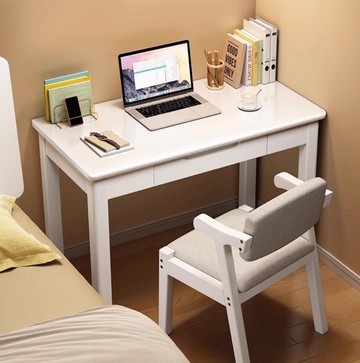 書桌 電腦桌 全實木窄書桌臺式電腦桌簡約家用辦公桌小戶型臥室學生學習寫字桌