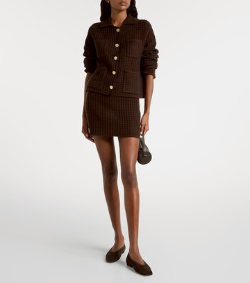 Jardin des Orangers Waffle-knit wool and cashmere cardigan